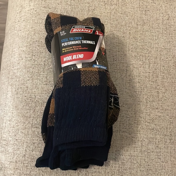 Dickies Steel Toe Crew Performance Thermal Socks 3 Pack Size 6-12 Mens NWT - Picture 1 of 4